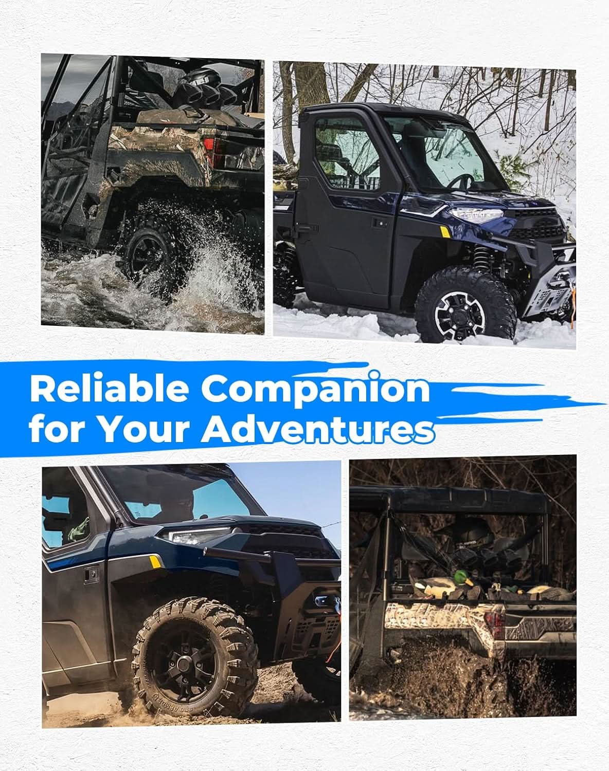 Kemimoto Fender Flares for Polaris Ranger XP 1000 / Crew
