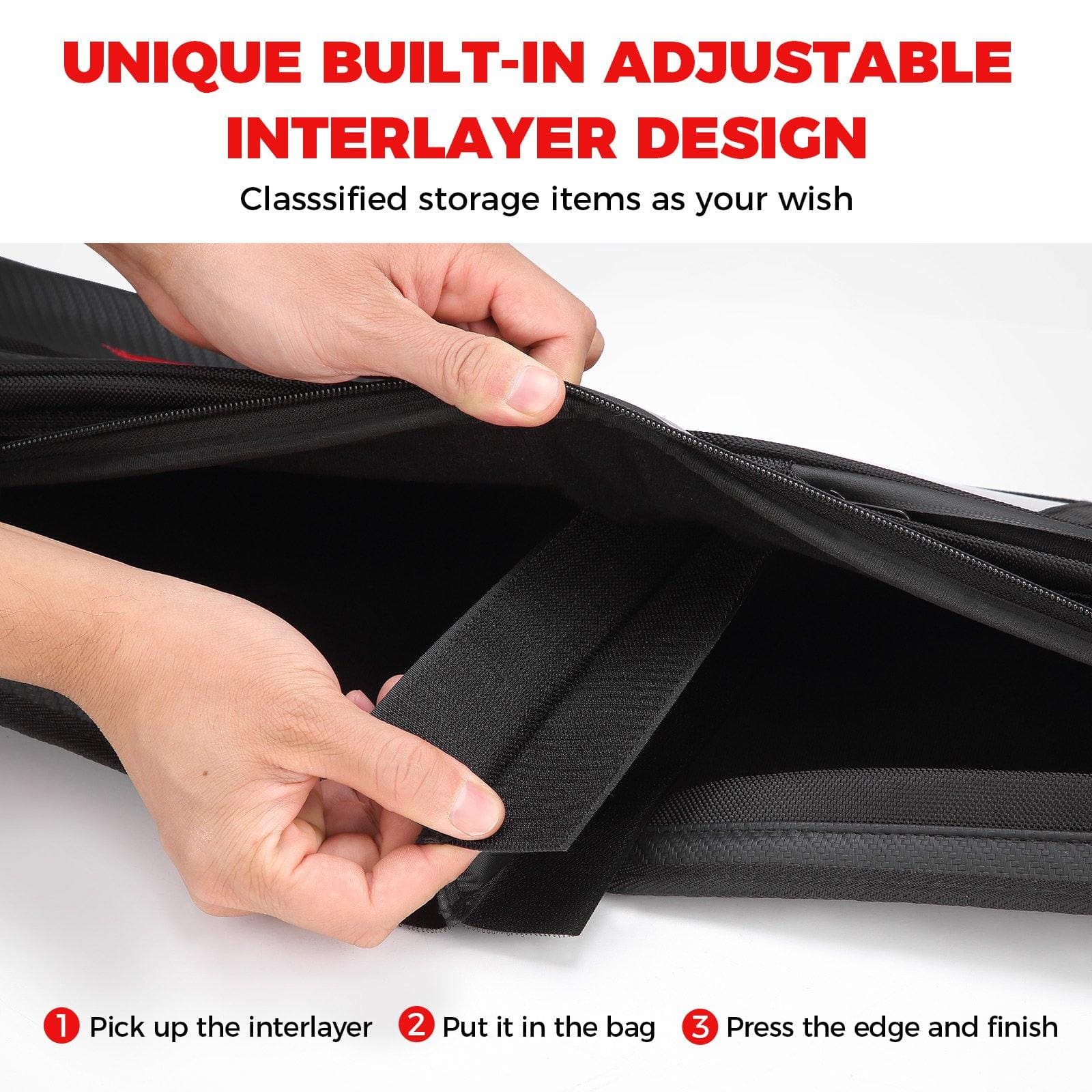 Kemimoto Roof Storage Bag Capacity for Polaris RZR XP 1000