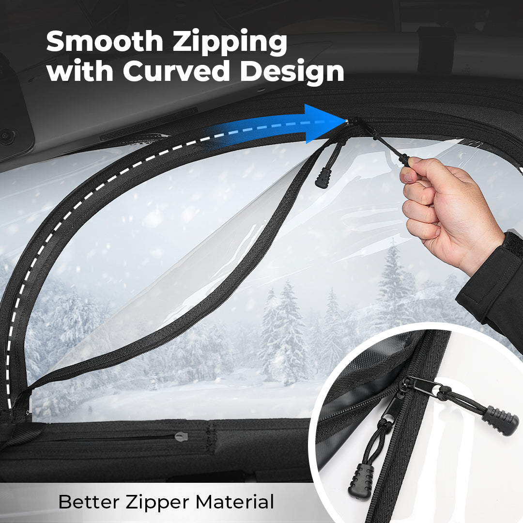 Kemimoto Upper Door Enclosure 3-Panel for Polaris RZR
