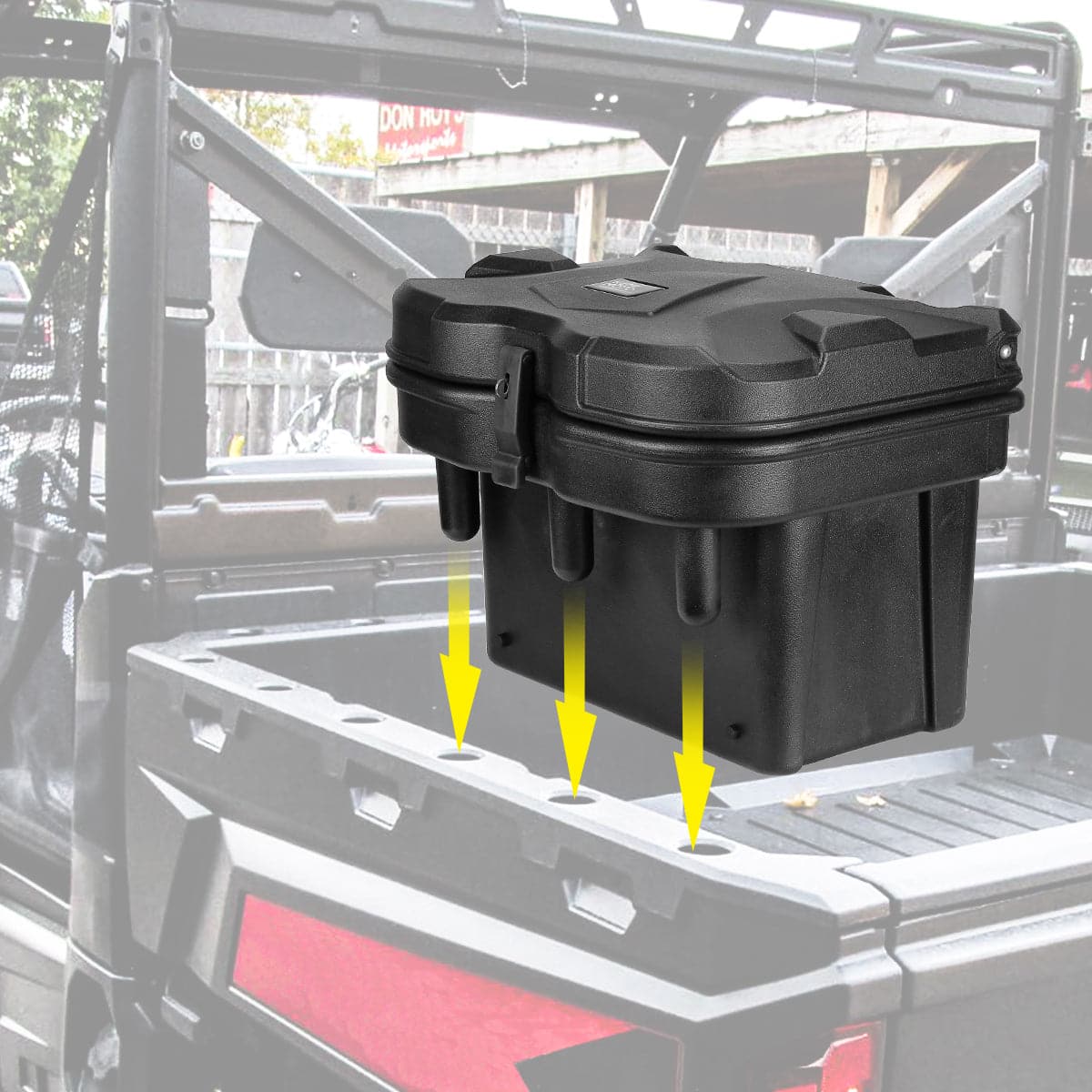 Kemimoto 20L Cargo Storage Box Lockable for Polaris General 1000