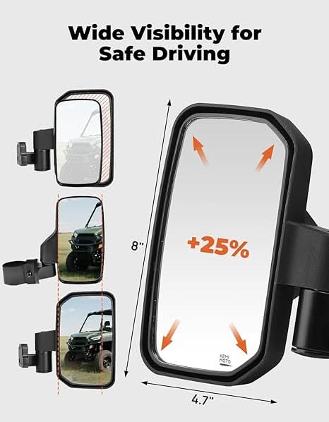 Kemimoto Auto-Folding Side View Mirrors for Can‑Am Defender 2016‑2026