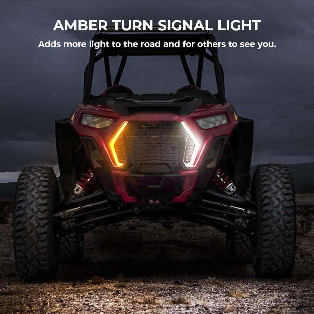 Kemimoto IP67 Front LED Light Kit for Polaris RZR 2019-2023