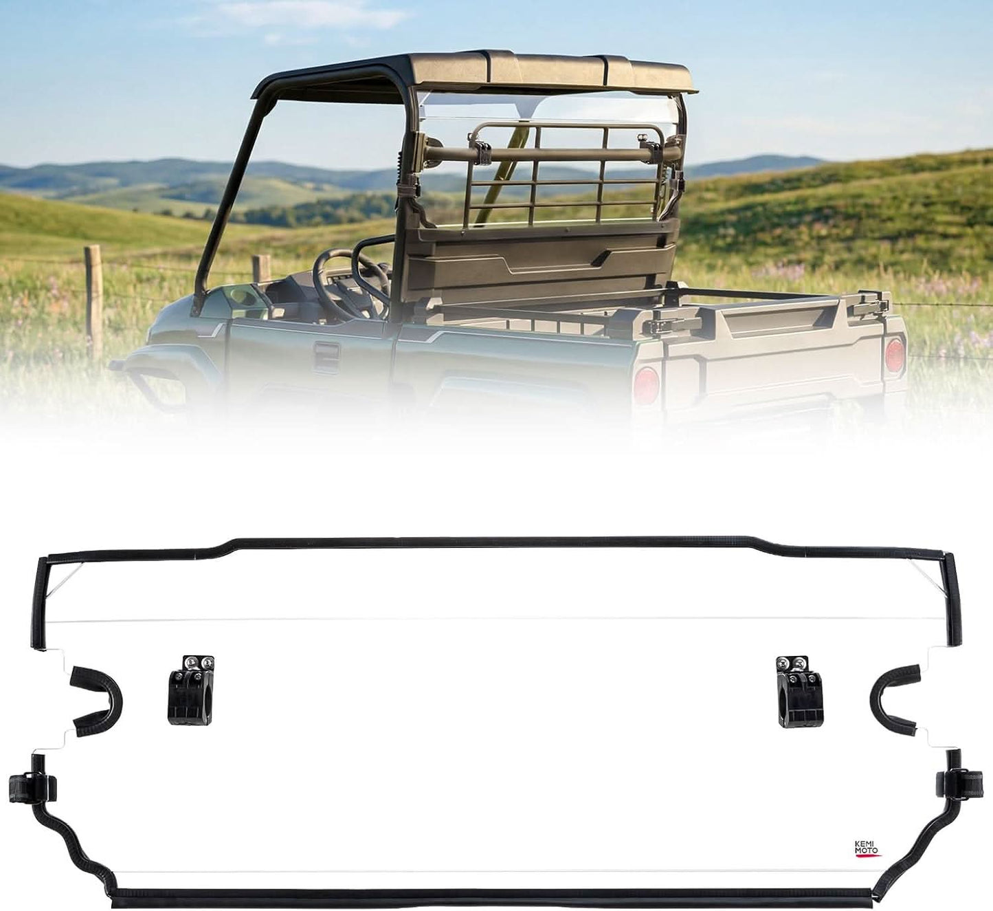 UTV Rear Windshield For Kawasaki Mule PRO-MX