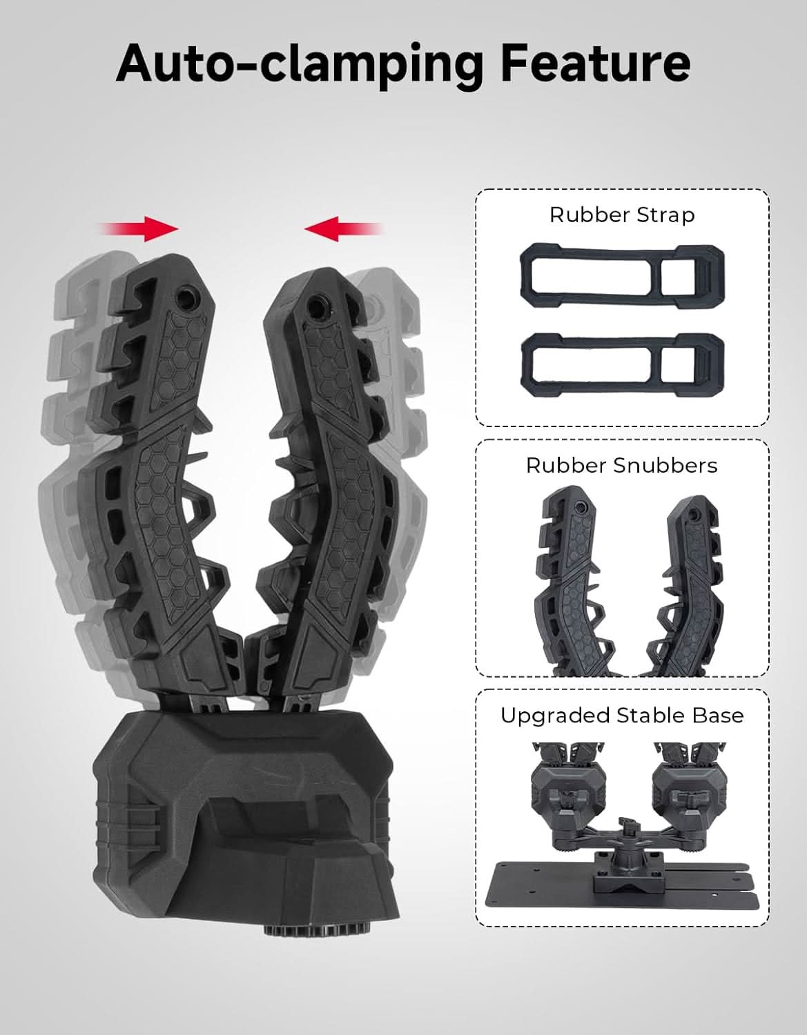 Kemimoto UTV Seat Gun Rack Vertical Saving for Defender Ranger