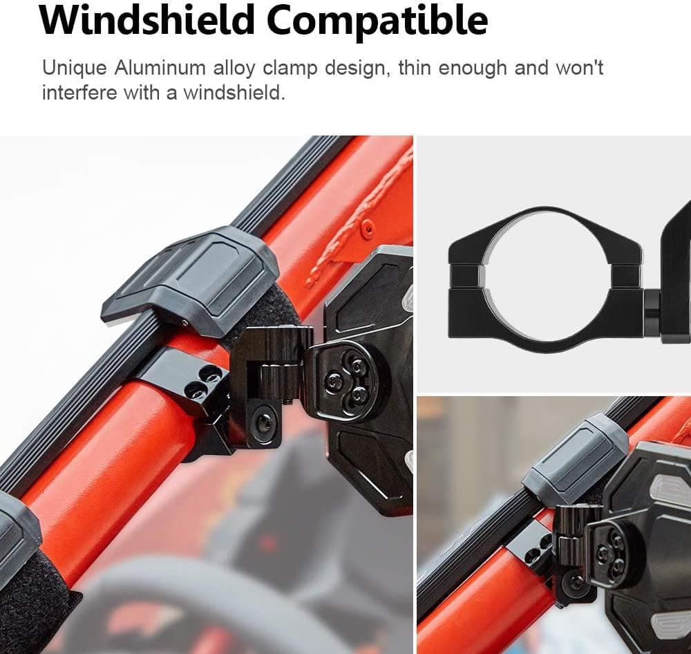 Kemimoto Dual UTV Rear View and Side Mirrors Adjustable