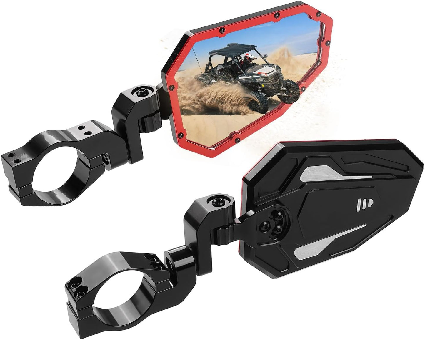 KEMIMOTO Aluminum UTV Side View Mirror for 1.75‑2" Roll Bar