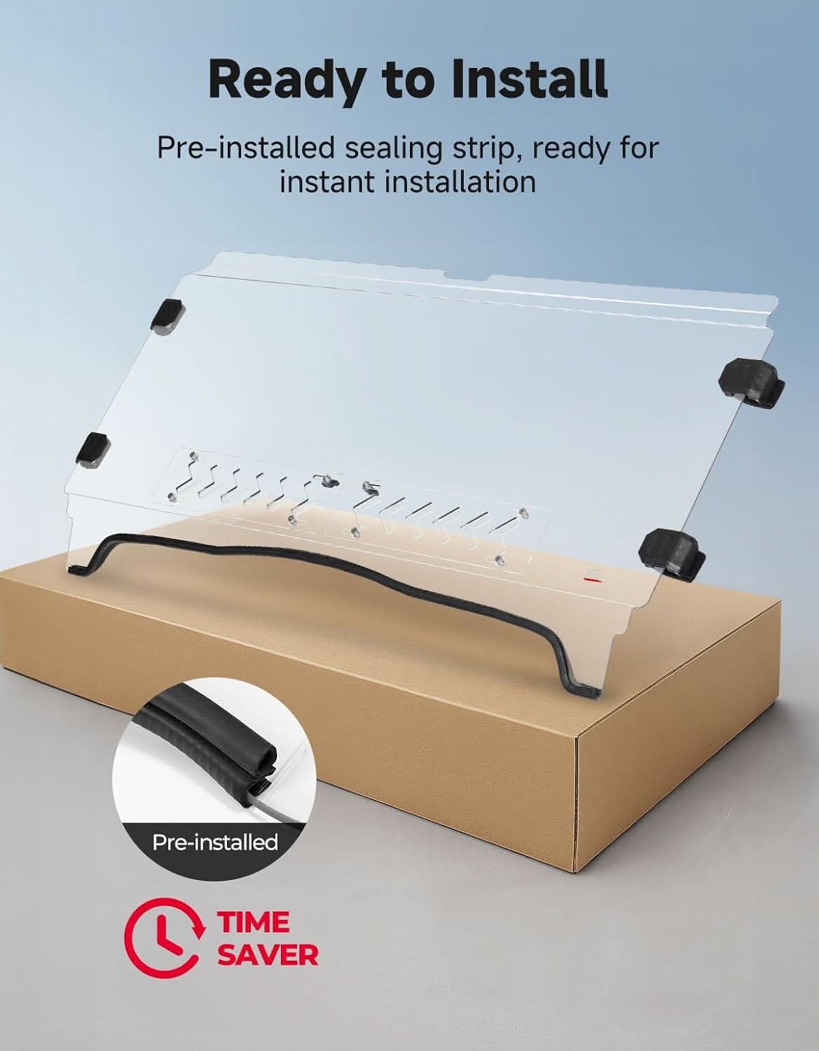 Kemimoto Vented Front Windshield for Kawasaki Teryx 2012-2015