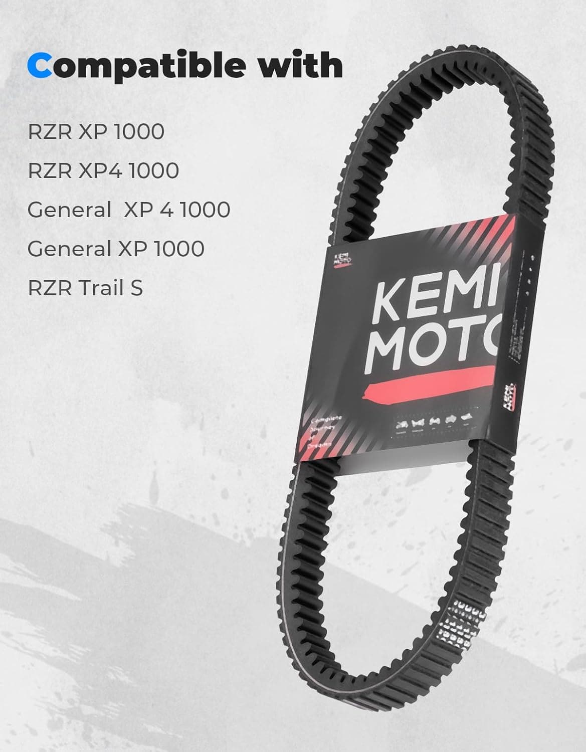 Kemimoto Drive Belt Chloroprene Rubber for Polaris RZR XP 1000