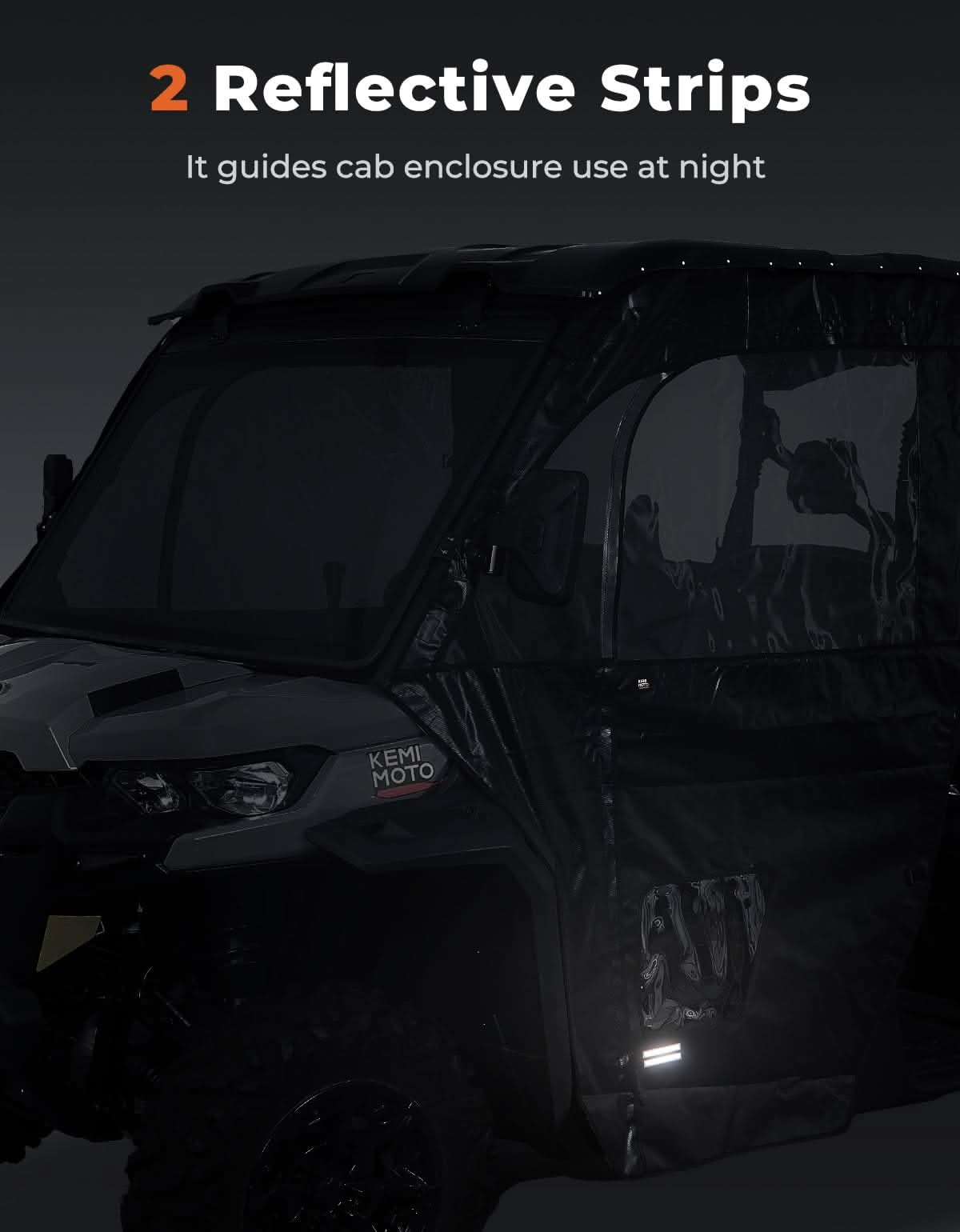 Kemimoto Full Soft Doors for Can‑Am Defender With Mirror Slots