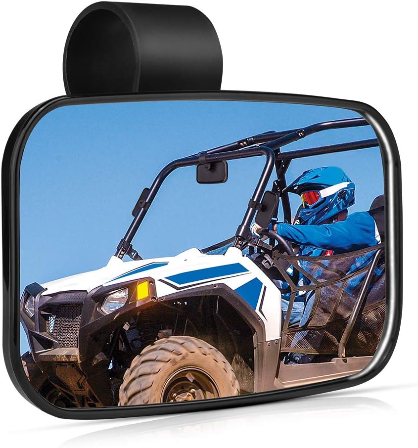 Kemimoto Side View Mirrors Shatterproof Convex Glass 1.5‑2" Roll Cage