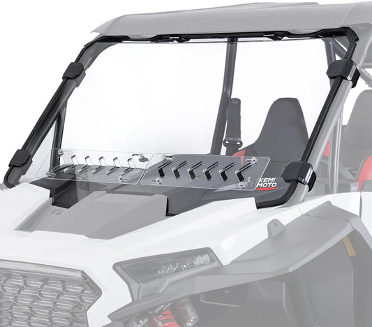 Kemimoto 2-IN-1 Vented Windshield Strip for Polaris RZR XP 1000