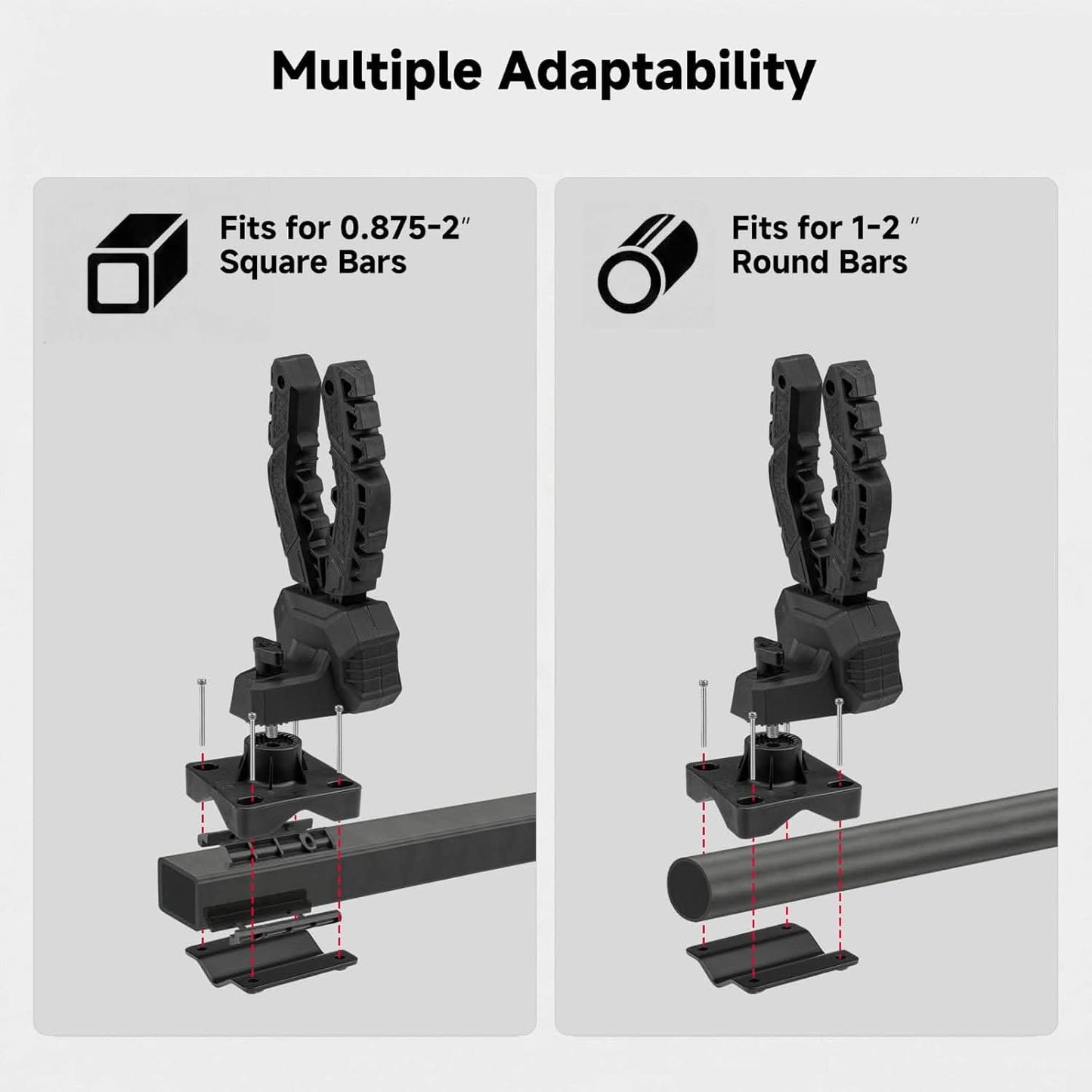 Kemimoto Hunting Tool Holder Gear Mount for UTV/ATV 2-Pack