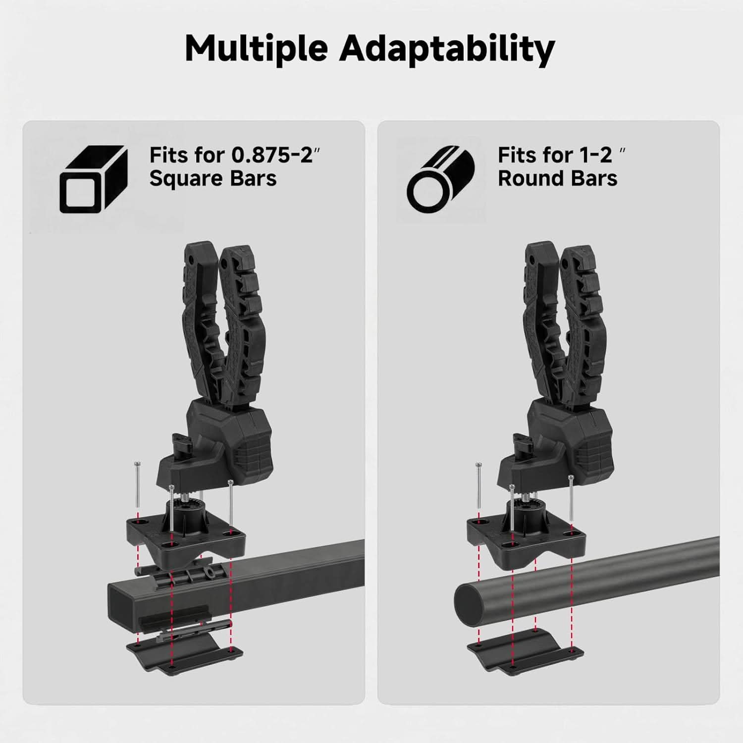 Kemimoto Hunting Tool Holder Gear Mount for UTV/ATV 2-Pack