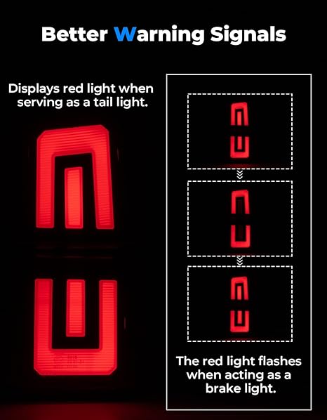Kemimoto Upgraded Tail Lights for Polaris Ranger 1000 XP Crew