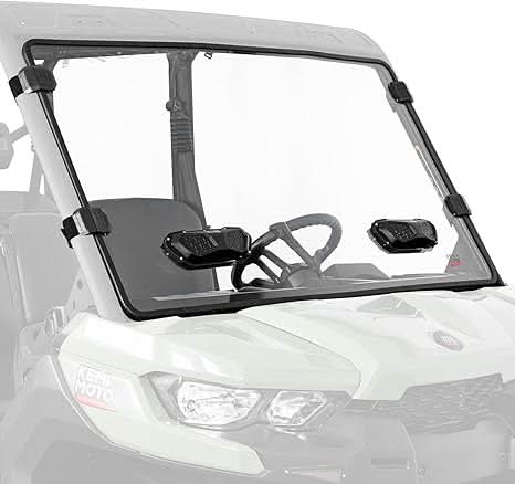 Kemimoto Vented Front Windshield for Can-Am Defender HD5/HD8/HD10/MAX 2016-2026