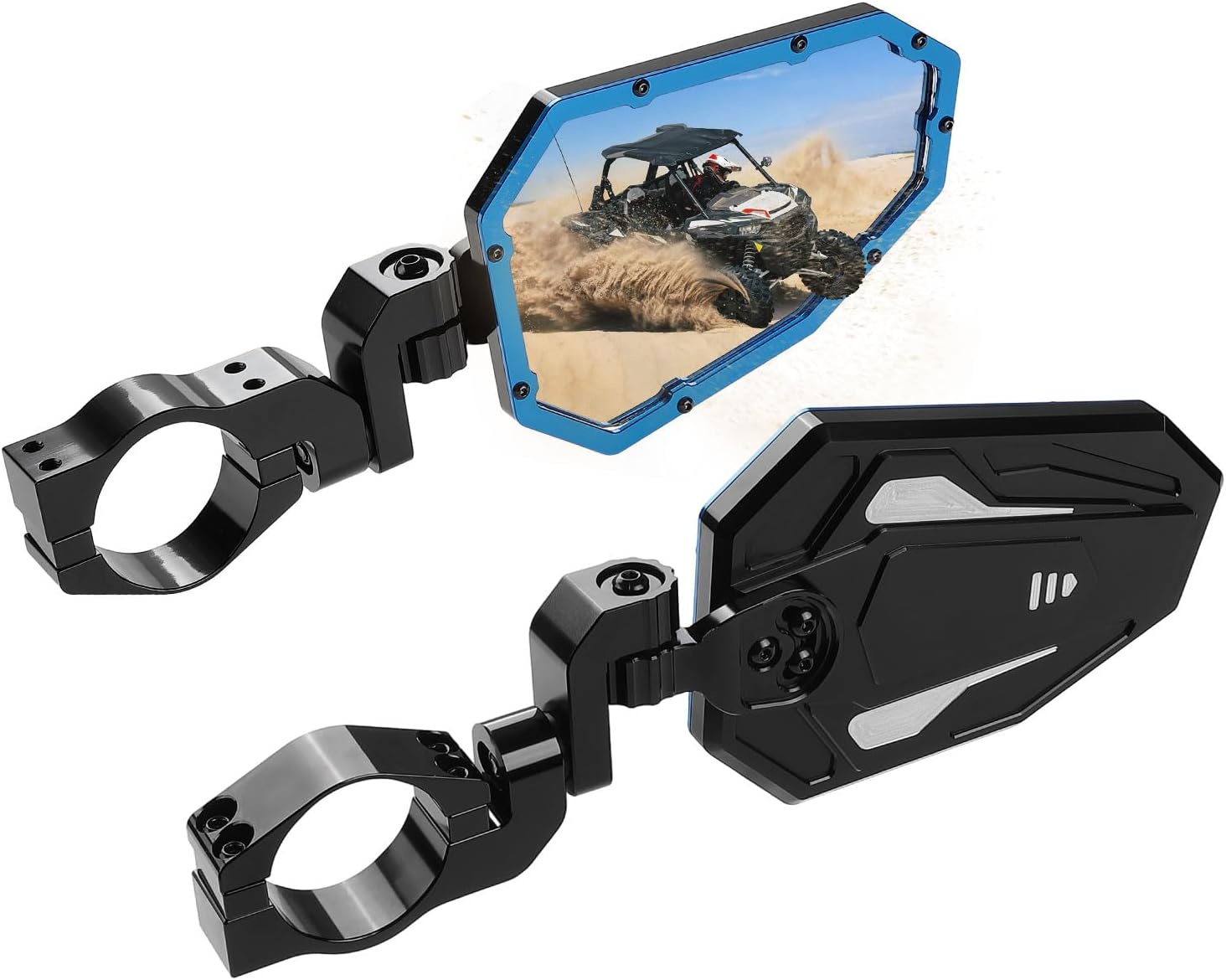 KEMIMOTO Aluminum UTV Side View Mirror for 1.75‑2" Roll Bar