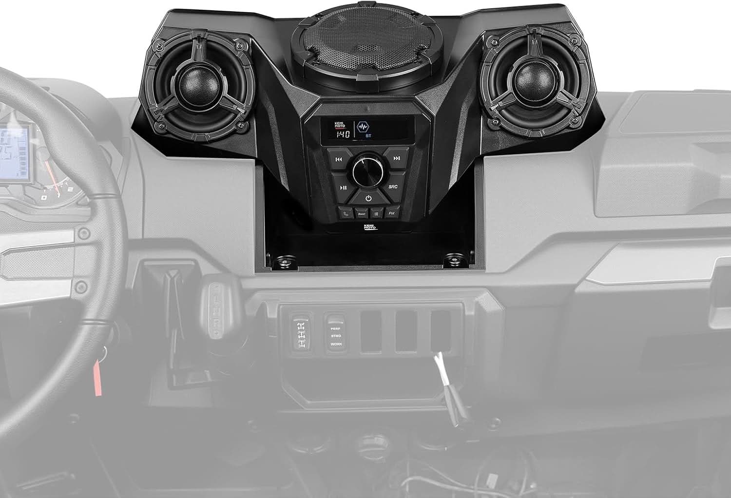 Kemimoto UTV Audio Kit 3-Speaker With 5.25" Woofer