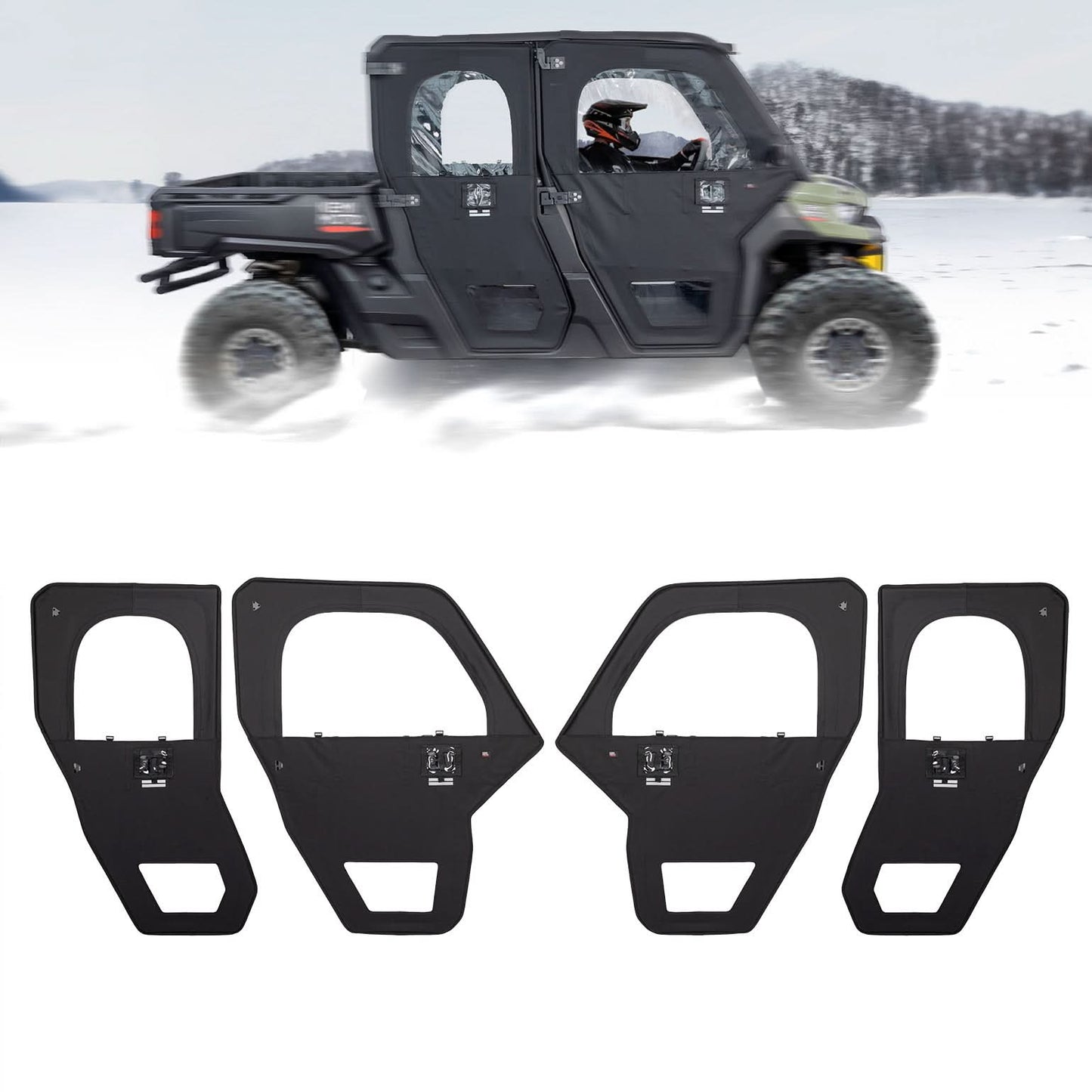 Kemimoto UTV Framed Doors for Can‑Am Defender Max HD 7‑10