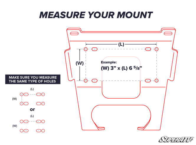 SuperATV Can‑Am Renegade Winch Mounting Plate Heavy‑Duty Steel