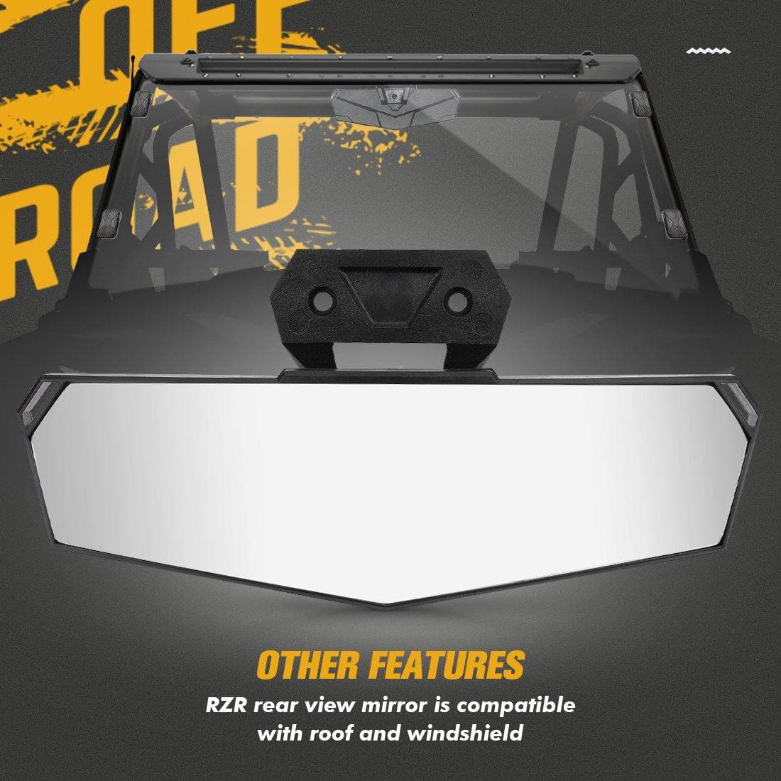 KEMIMOTO Center Rear View Mirror for Polaris RZR PRO XP 2020-2024