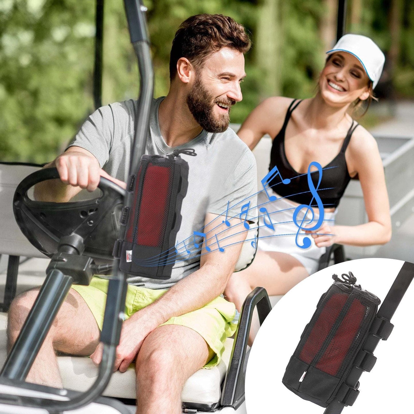 Kemimoto Bluetooth Wireless Speaker Holder for 1.5-2” Roll Bar