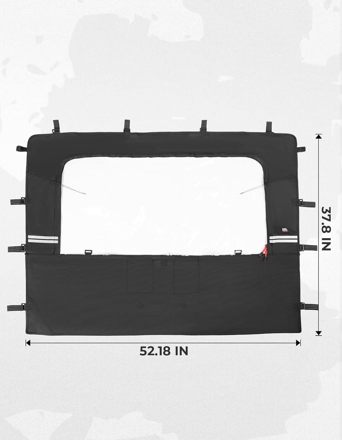 Kemimoto UTV Soft Rear Windshield Water-Resistant