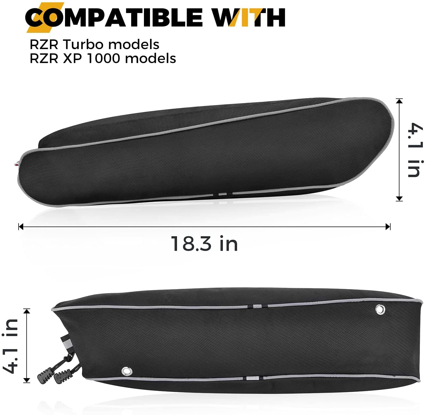 KEMIMOTO Rear Corner Bag for Polaris RZR Turbo XP 1000