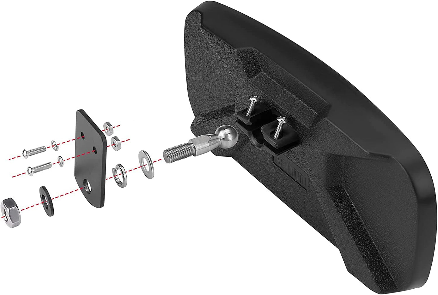 Kemimoto Adjustable Rear View Mirror for Polaris Ranger 500-1000