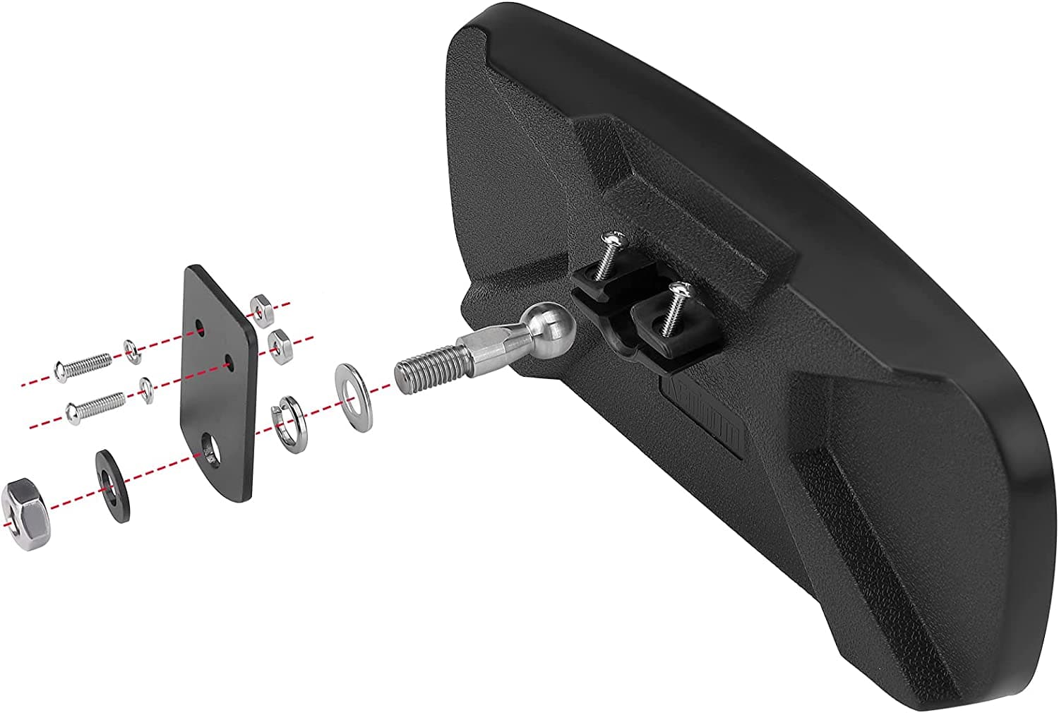 Kemimoto Adjustable Rear View Mirror for Polaris Ranger 500-1000