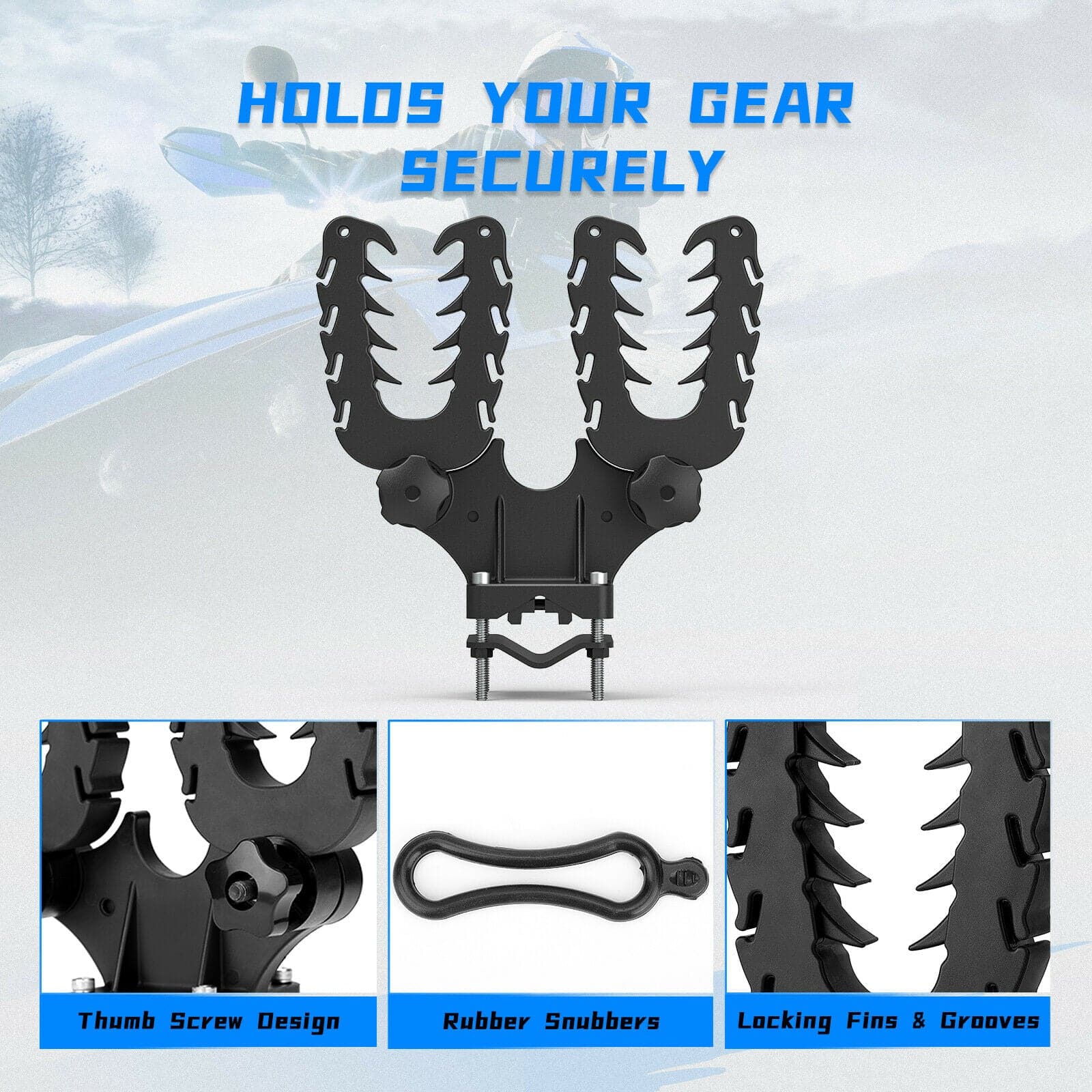 KEMIMOTO Double U-Bracket Mount Grip for UTV ATV