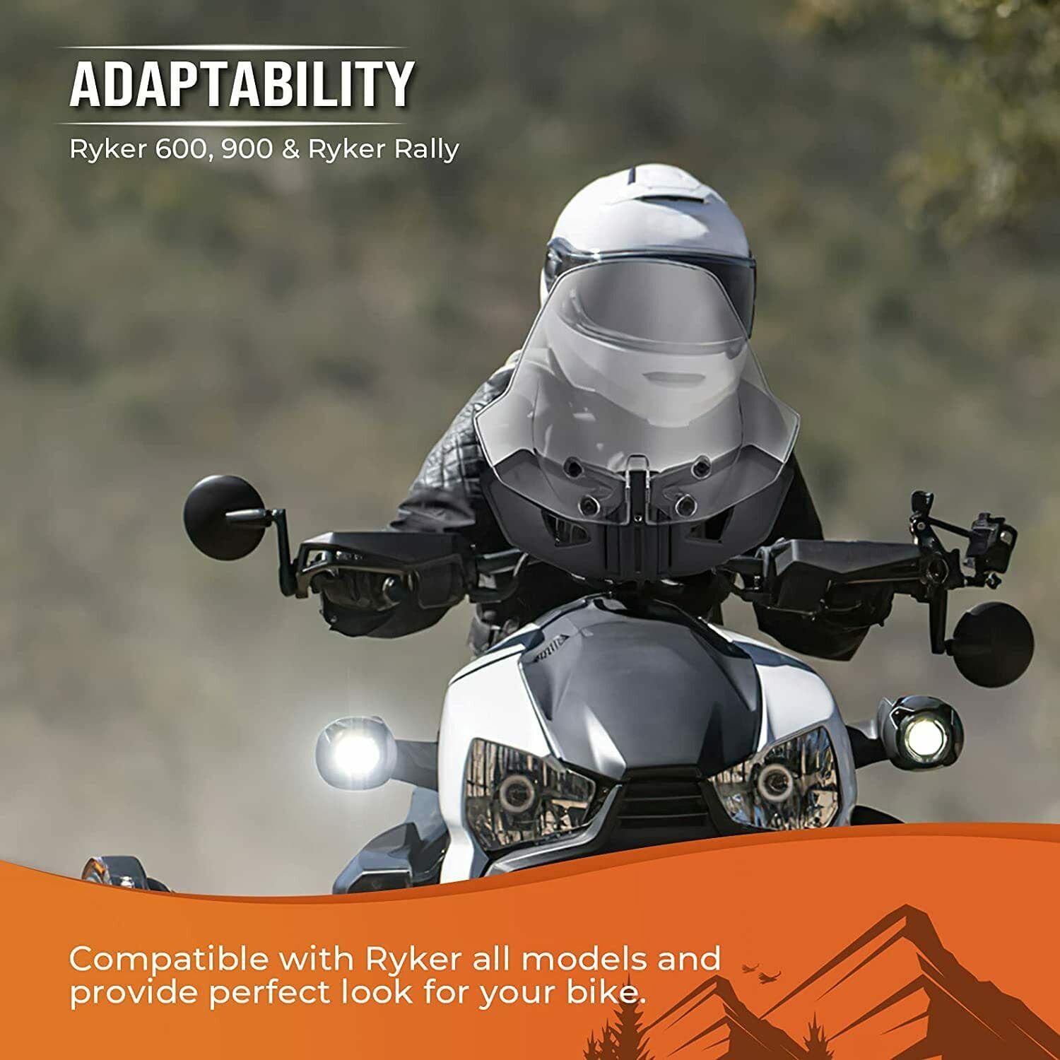 Kemimoto Adjustable Front Windshield for Can‑Am Ryker Rally