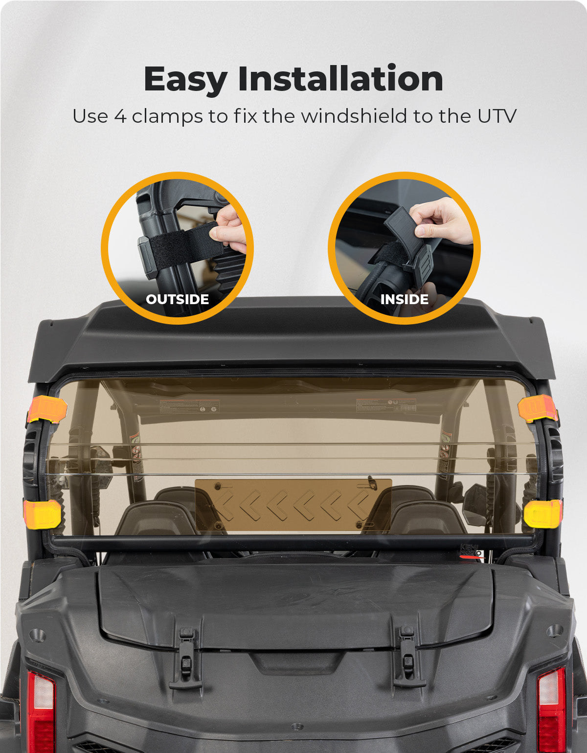 Kemimoto ZForce 950/800 Rear Windshield Tinted Sliding Window