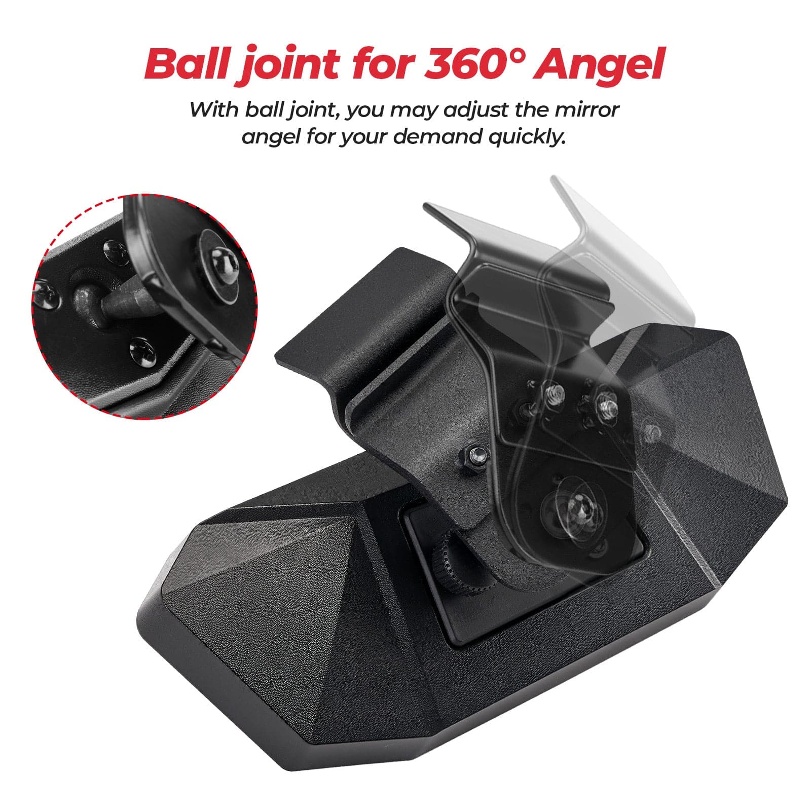 Kemimoto View Mirror for Polaris Ranger & Can‑Am Defender 2023