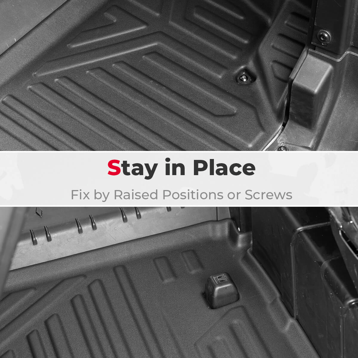 Kemimoto 4PCS TPE Anti‑Slip Floor Mats for Can‑Am Defender Max