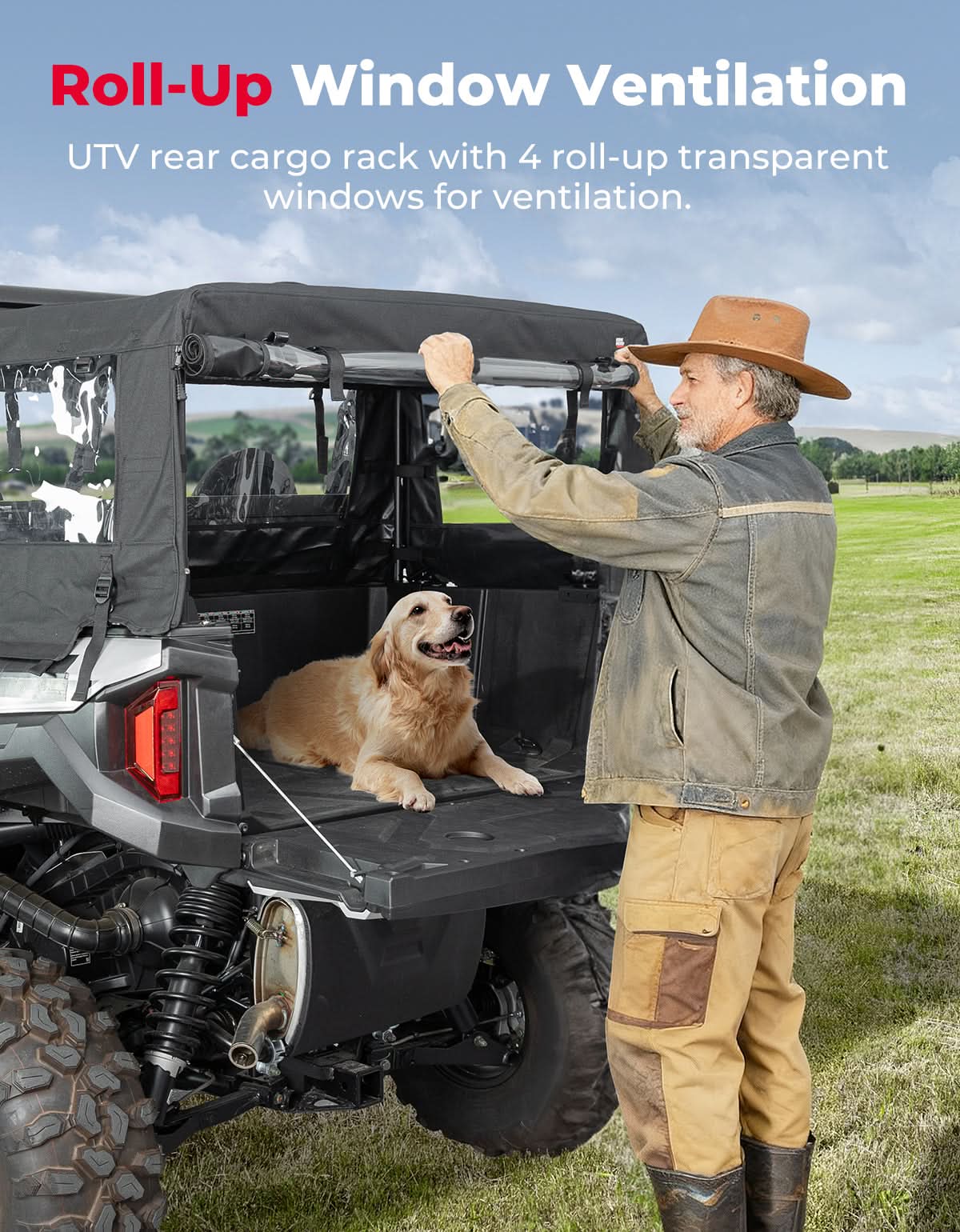 Soft Cargo Camper Bed Cover Rack for Polaris General 1000 / XP 1000 / 4 1000 (2016–2026)