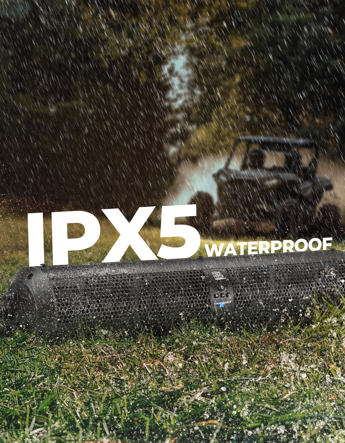Kemimoto 6 Speaker UTV Bluetooth Sound Bar for Maverick X3/RZR