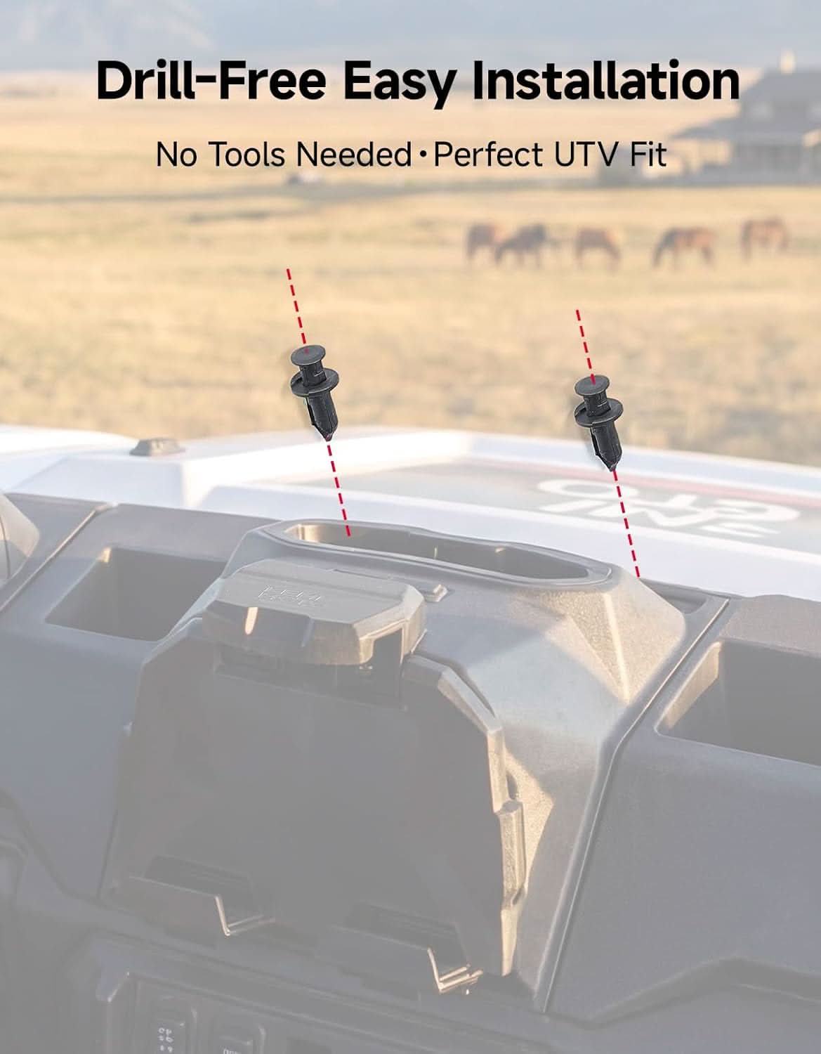 Kemimoto Spring Back Tablet Holder for Polaris Ranger