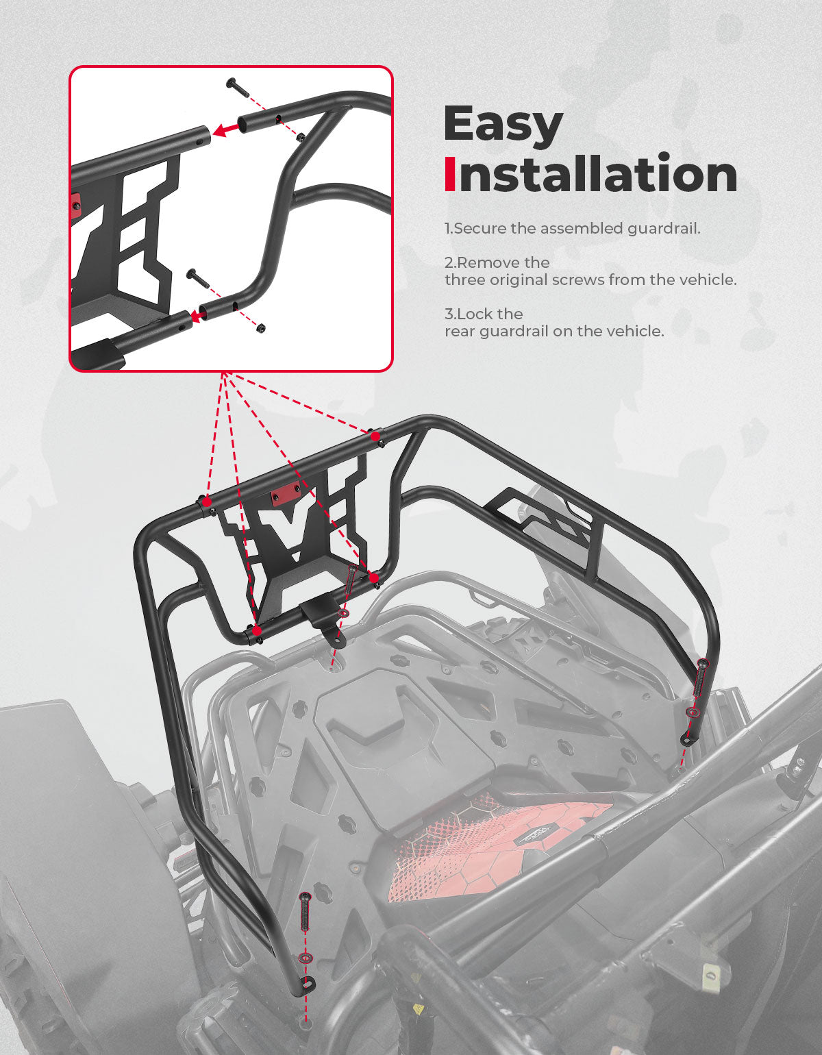 Kemimoto Bed Enclosure Rear Tailgate for CFMOTO ZFORCE 950