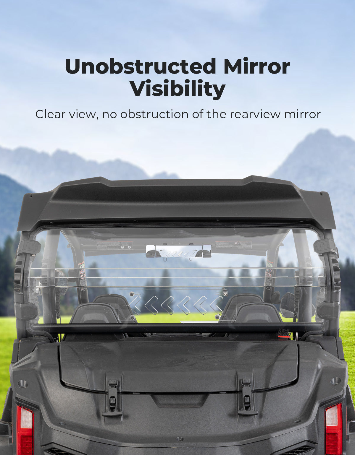 Kemimoto Rear Windshield Sliding Window for CFMOTO ZForce 950+ 2023