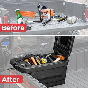KEMIMOTO Waterproof Seat Cover & Cargo Box for Polaris Ranger