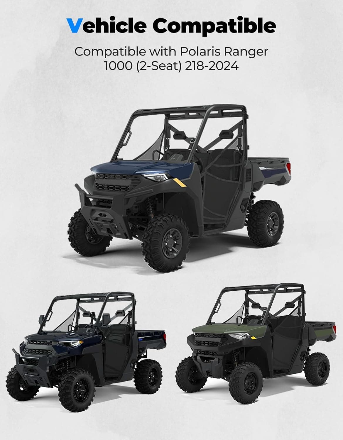 Kemimoto Polaris Ranger Roof Rack Heavy-Duty 220lb Capacity