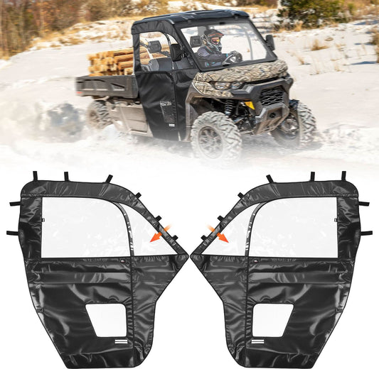 Kemimoto Full Soft Doors for Can‑Am Defender With Mirror Slots