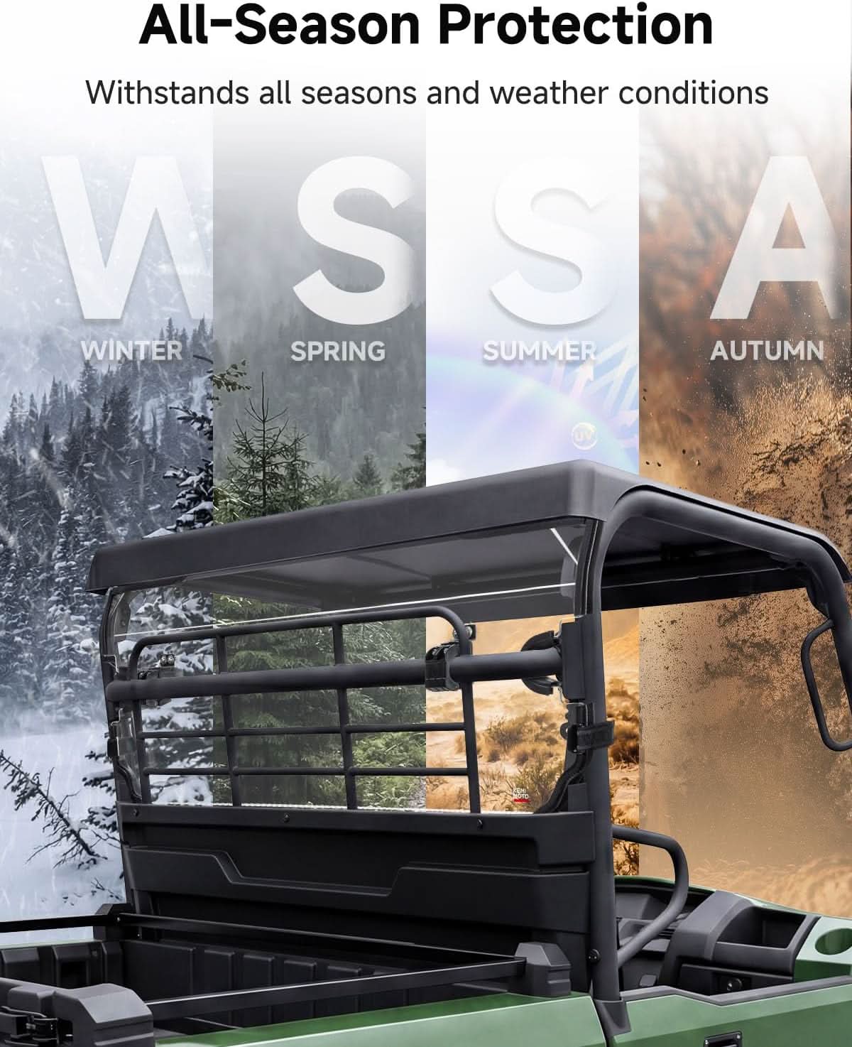 UTV Rear Windshield For Kawasaki Mule PRO-MX