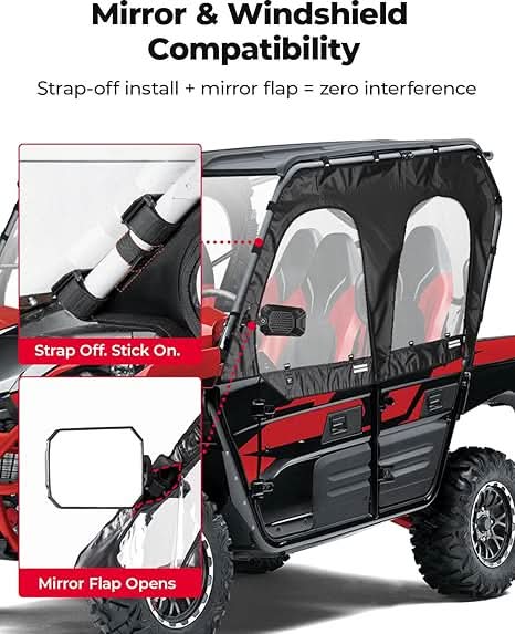 Kemimoto Soft Upper Doors for Kawasaki Teryx 4