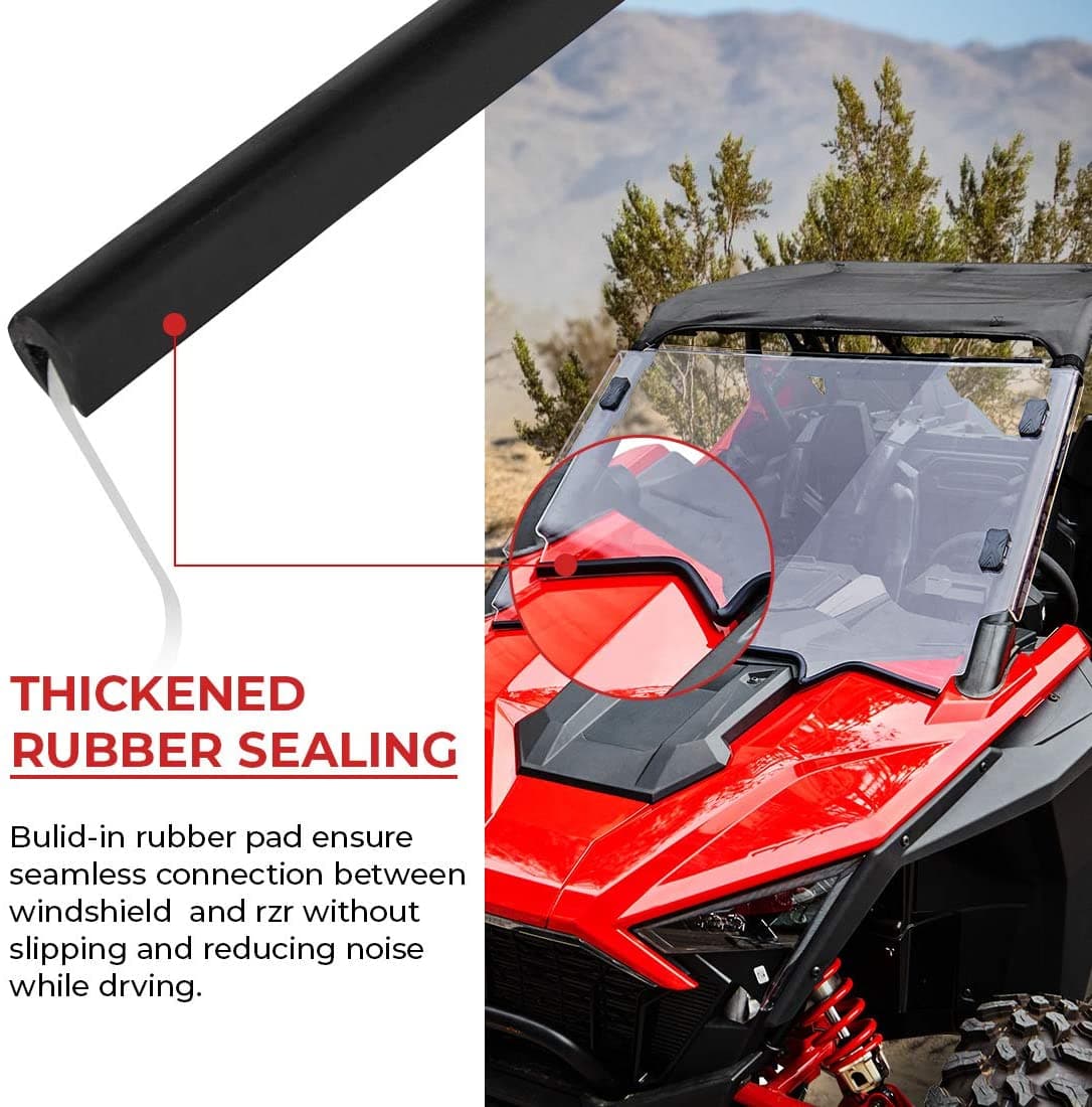 Kemimoto Scratch Resistant Full Windshield for 2020+ Polaris RZR PRO