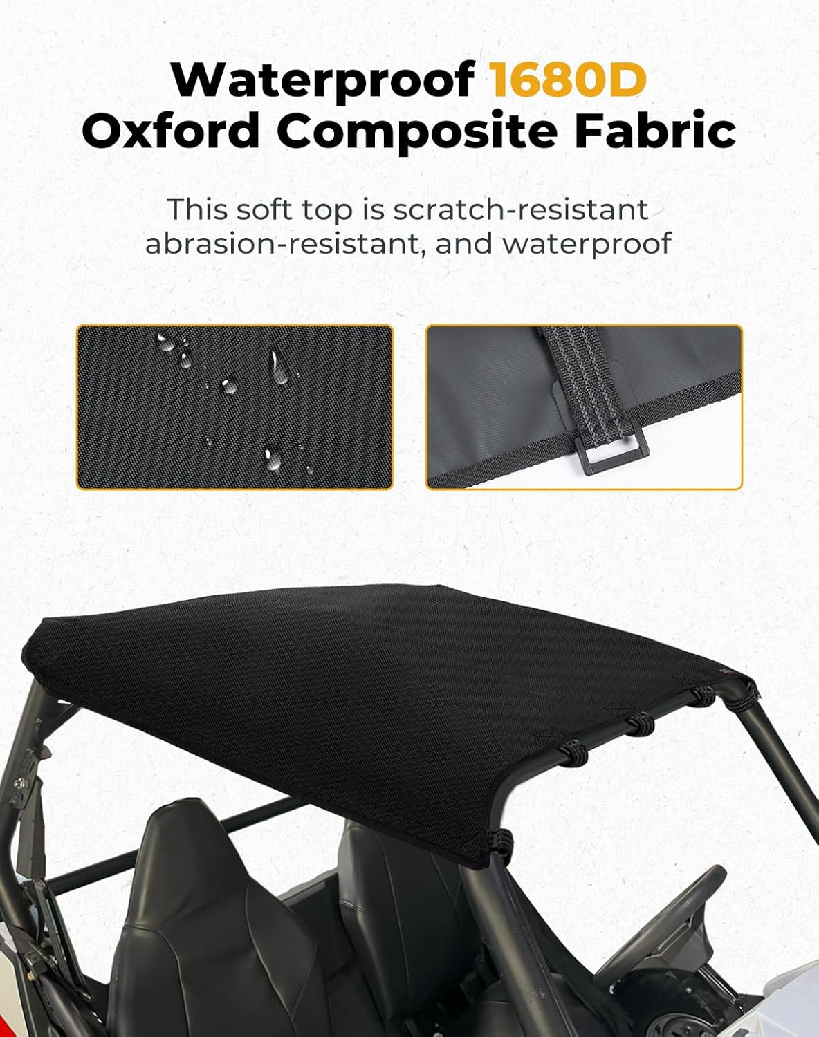 Kemimoto 1680D Oxford Fabric Roof for RZR 570/Trail 570/800