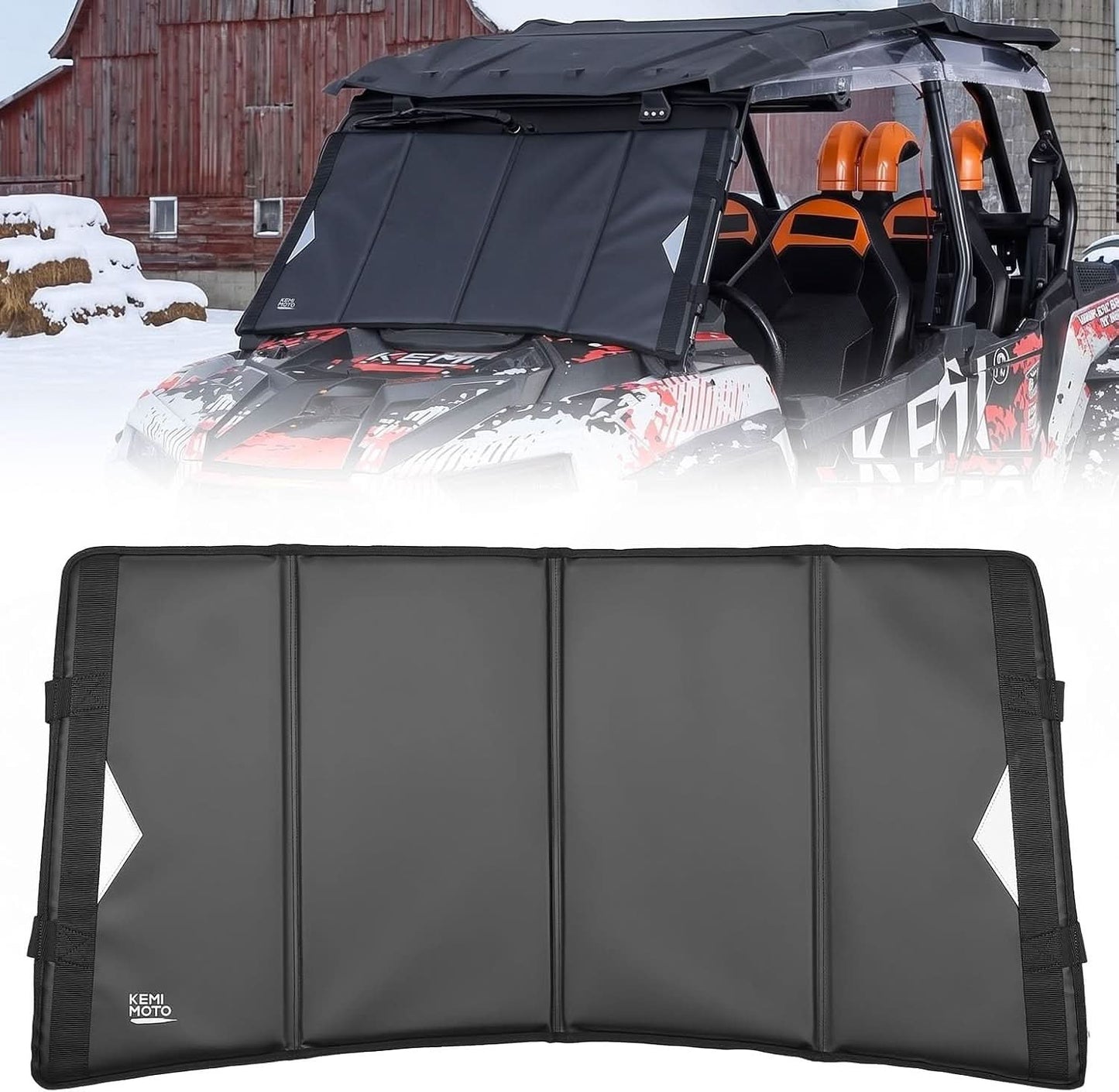 Kemimoto Waterproof Windshield Cover for Polaris RZR XP 1000 2014-2023
