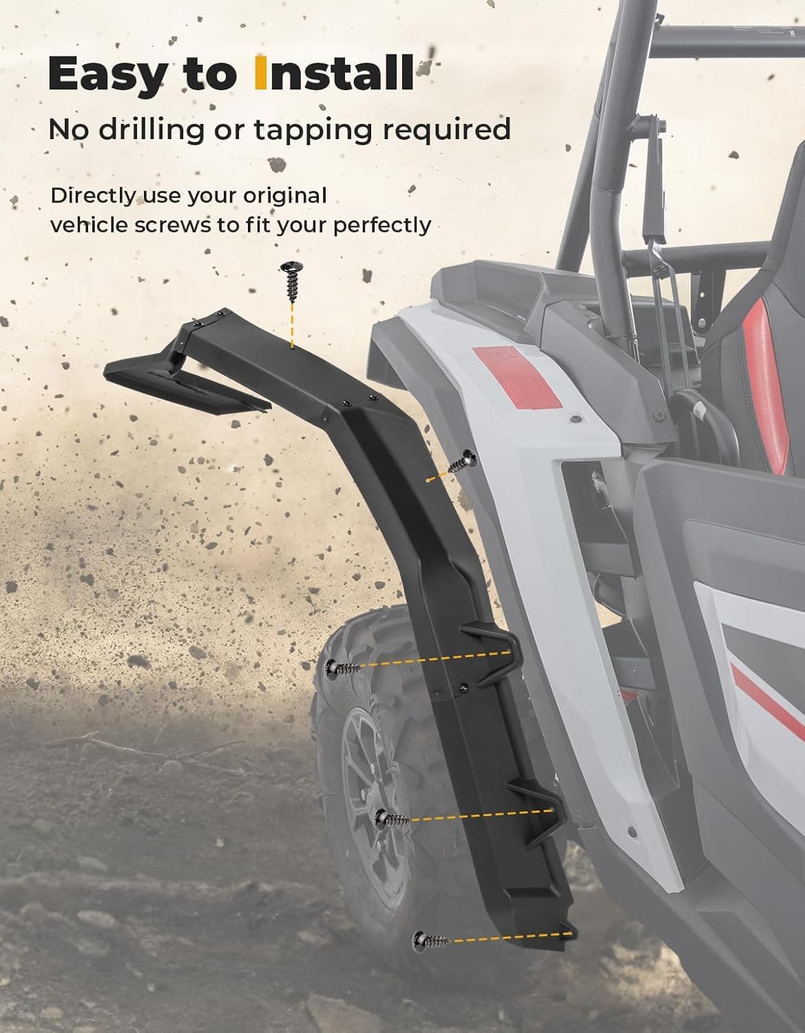 Kemimoto 8.5" Fender Flares for Polaris RZR XP 4 1000