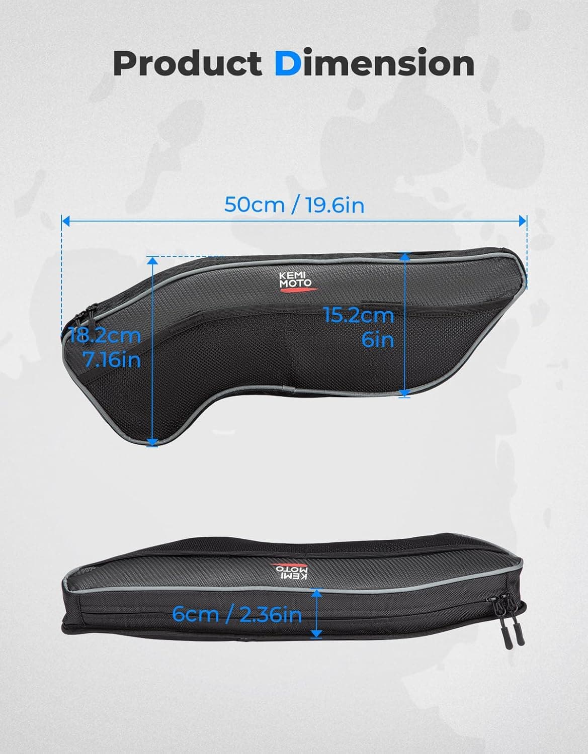 Kemimoto Front Upper Door Bags for Polaris General 1000/4 2PCS