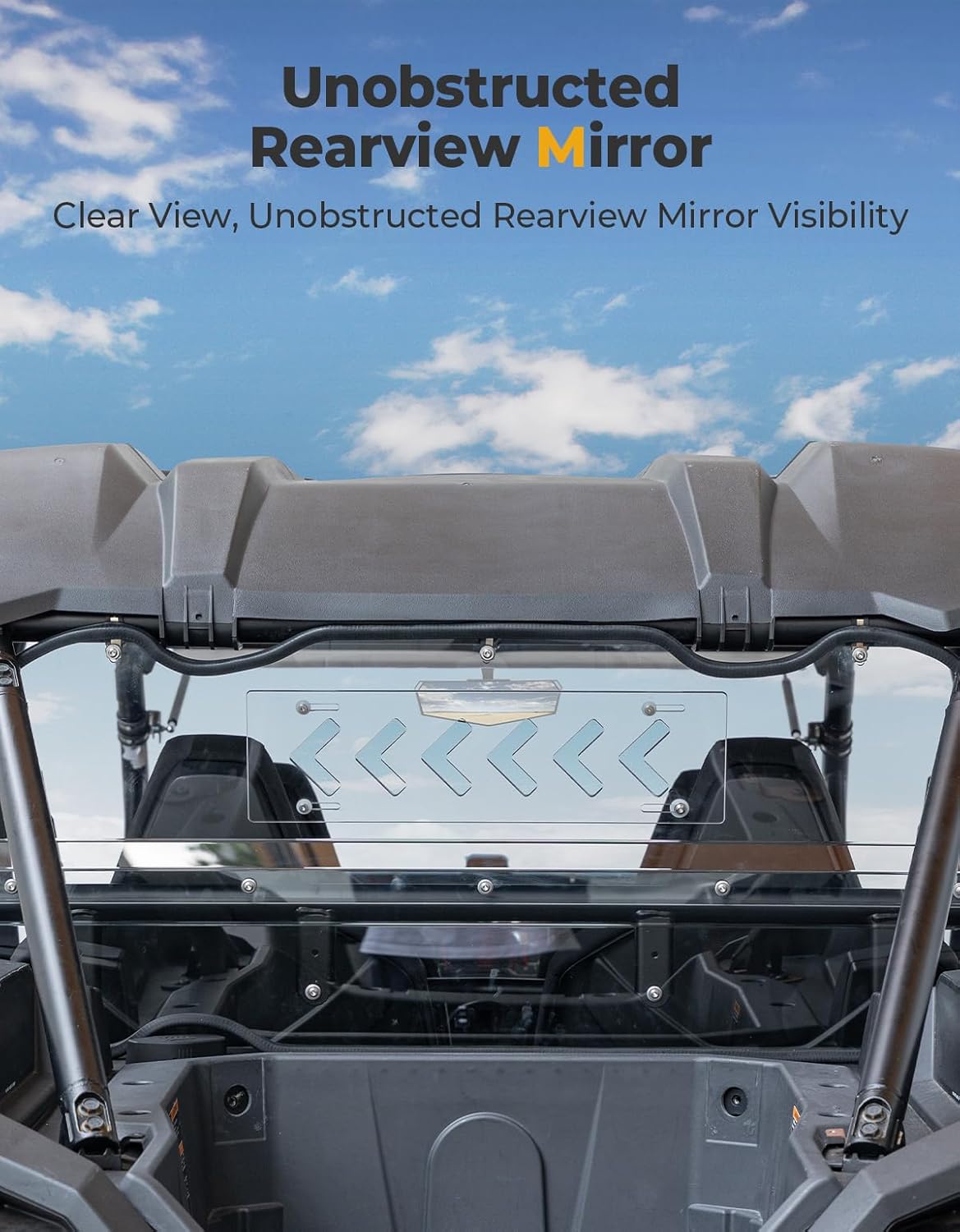 Kemimoto Clear Rear Windshield for Polaris RZR XP 1000 2024-2025